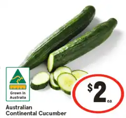 IGA Australian Continental Cucumber offer