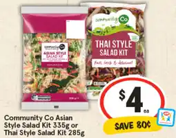 IGA Community Co Asian Style Salad Kit or Thai Style Salad Kit offer