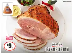 IGA Iga half leg ham offer