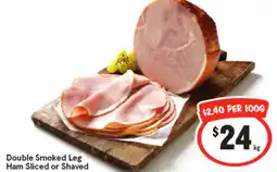 IGA Double Smoked Leg Ham Sliced or Shaved offer