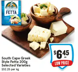 IGA South Cape Greek Style Fetta Selected Varieties offer