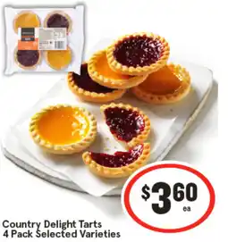 IGA Country Delight Tarts Selected Varieties offer