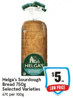 IGA Helga's Sourdough Bread Selected Varieties offer