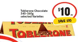 IGA Toblerone Chocolate selected Varieties offer