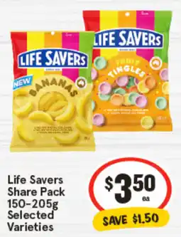 IGA Life Savers Share Pack Selected Varieties offer