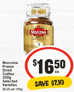 IGA Moccona Freeze Dried Coffee Selected Varieties offer
