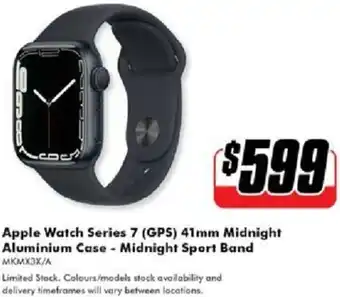 The Good Guys Apple Watch Series 7 (GPS) 41mm Midnight Aluminium Case-Midnight Sport Band offer