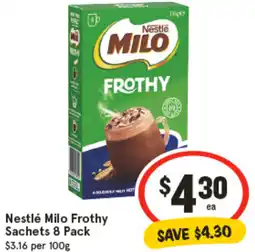 IGA Nestlé Milo Frothy Sachets offer