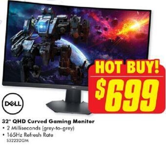 The Good Guys 32" QHD Curved Gaming Monitor offer