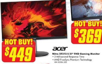The Good Guys Nitro XF273 S 27" FHD Gaming Monitor offer