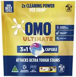 IGA OMO Ultimate 3in1 Capsules 28 Pack Selected Varieties offer