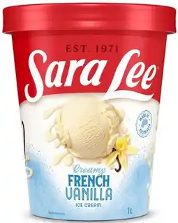 IGA Sara Lee Ice Cream 1 Litre Selected Varieties offer