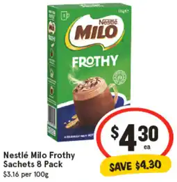 IGA Nestlé Milo Frothy Sachets offer
