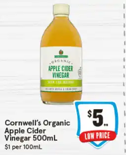 IGA Cornwell's Organic Apple Cider Vinegar offer