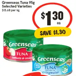 IGA Greenseas Tuna Selected Varieties offer
