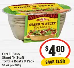 IGA Old El Paso Stand 'N Stuff Tortilla Boats offer