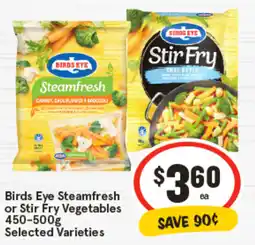 IGA Birds Eye Steamfresh or Stir Fry Vegetables Selected Varieties offer