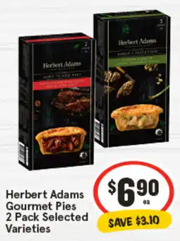 IGA Herbert Adams Gourmet Pies Selected Varieties offer