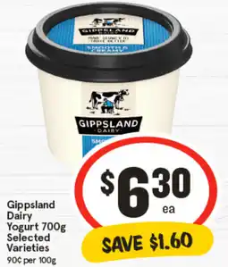 IGA Gippsland Dairy Yogurt Selected Varieties offer