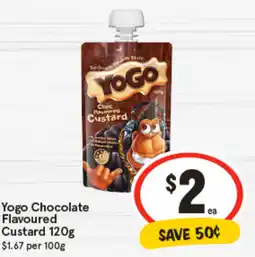 IGA Yogo Chocolate Flavoured Custard offer