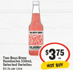 IGA Two Boys Brew Kombucha Selected Varieties offer