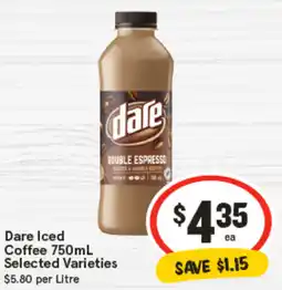 IGA Dare Iced Coffee Selected Varieties offer