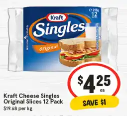 IGA Kraft Cheese Singles Original Slices offer