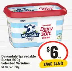 IGA Devondale Spreadable Butter Selected Varieties offer