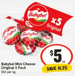 IGA Babybel Mini Cheese Original 5 Pack offer