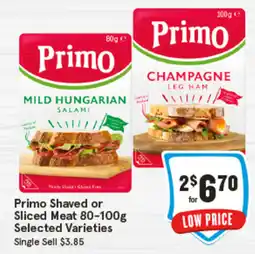 IGA Primo Shaved or Sliced Meat Selected Varieties offer