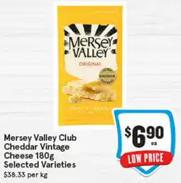 IGA Mersey Valley Club Cheddar Vintage Cheese Selected Varieties offer