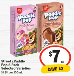 IGA Streets Paddle Pop Selected Varieties offer