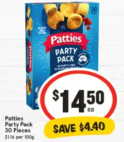 IGA Patties Party Pack offer