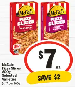 IGA McCain Pizza Slices Selected Varieties offer