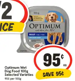 IGA Optimum Wet Dog Food Selected Varieties offer