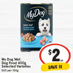 IGA My Dog Wet Dog Food Selected Varieties offer