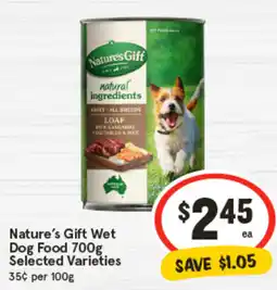 IGA Nature's Gift Wet Dog Food Selected Varieties offer