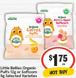 IGA Little Bellies Organic Puffs or Softcorn Selected Varieties offer