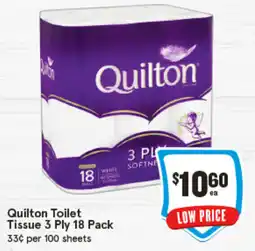 IGA Quilton Toilet Tissue 3 Ply offer