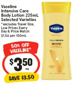 IGA Vaseline Intensive Care Body Lotion Selected Varieties offer