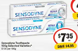 IGA Sensodyne Toothpaste Selected Varieties offer