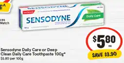 IGA Sensodyne Daily Care or Deep Clean Daily Care Toothpaste offer