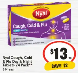 IGA Nyal Cough, Cold & Flu Day & Night Tablets offer