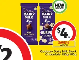 Coles Cadbury dairy milk block chocolate offer