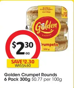 Coles Golden crumpet rounds offer