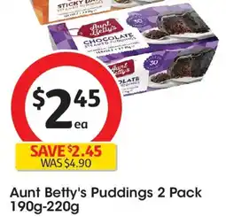 Coles Aunt Betty's Pudding Chocolate offer