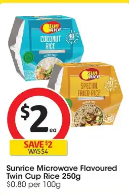 Coles Sunrice microwave flavoured twin cup rice offer
