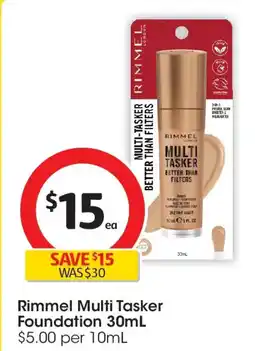 Coles Rimmel multi tasker foundation offer