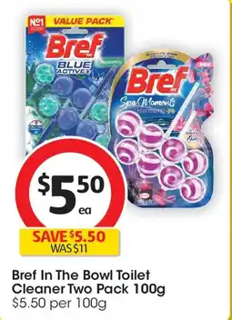 Coles Bref in the bowl toilet cleaner two pack offer