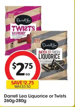Coles Darrell lea liquorice or twists offer